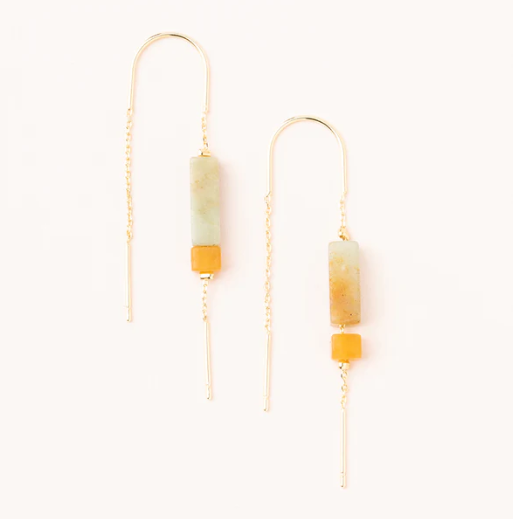 Rectangle Stone Earrings