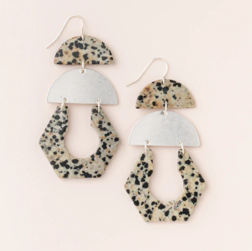 Stone Cutout Earrings