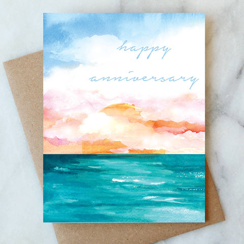 Ocean Happy Anniversary Greeting Card