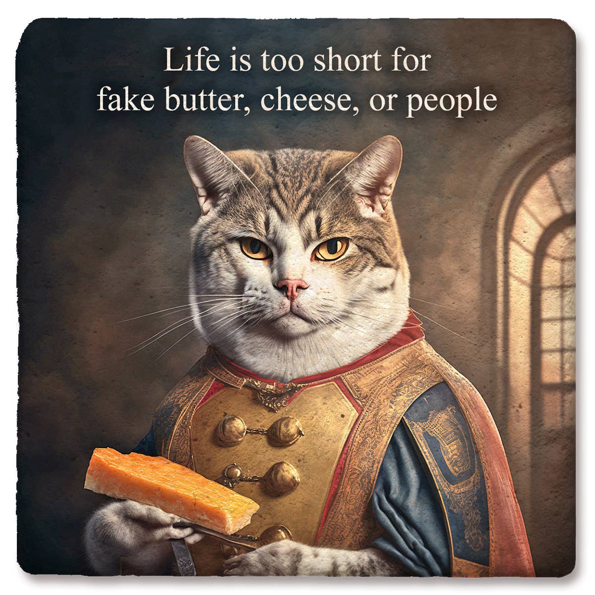 Drink Coaster Life is Too Short 4"