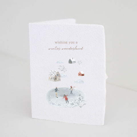 "Wishing you a Winter Wonderland" Christmas Card:. Blank Inside.