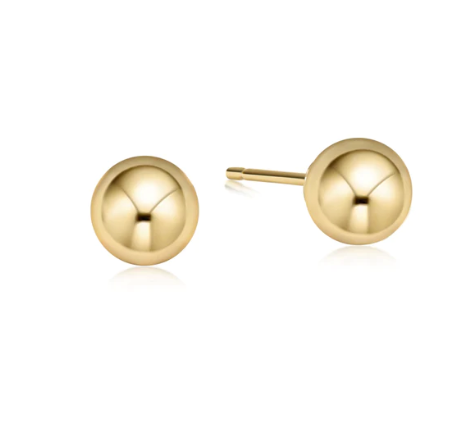 Classic Ball Stud Earrings Gold Filled