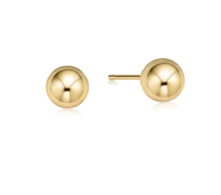 Classic Ball Stud Earrings Gold Filled