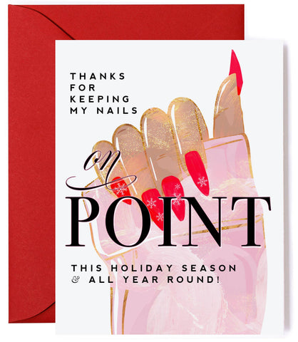 Thank You Manicurist & Nail Tech Christmas Greeting Card