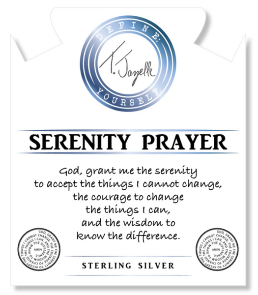 Stone Bracelet with Serenity Prayer Sterling Silver Charm